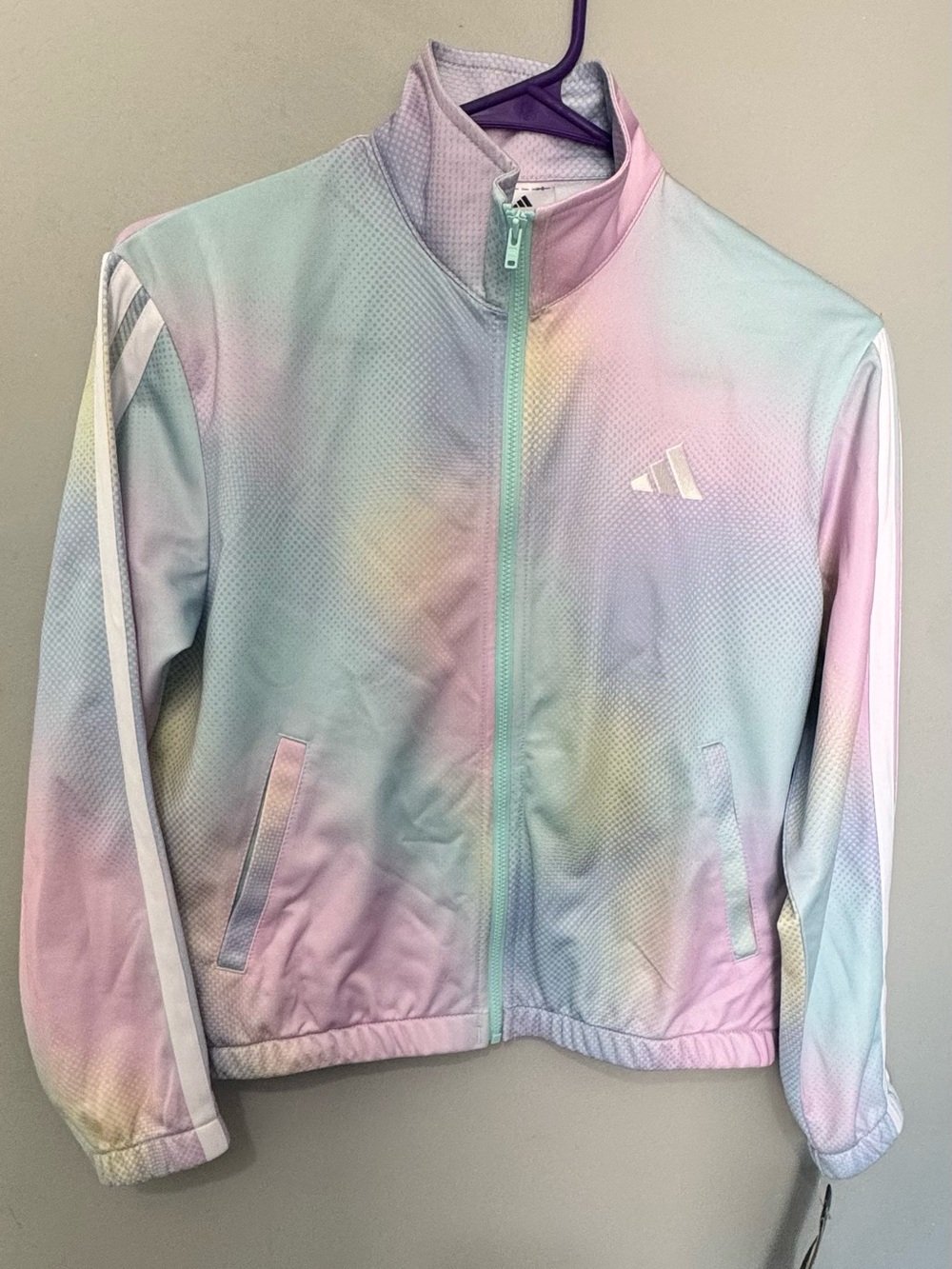 adidas Pastel Tie-Dye Zip Track Jacket - Pink/Blue/Mint